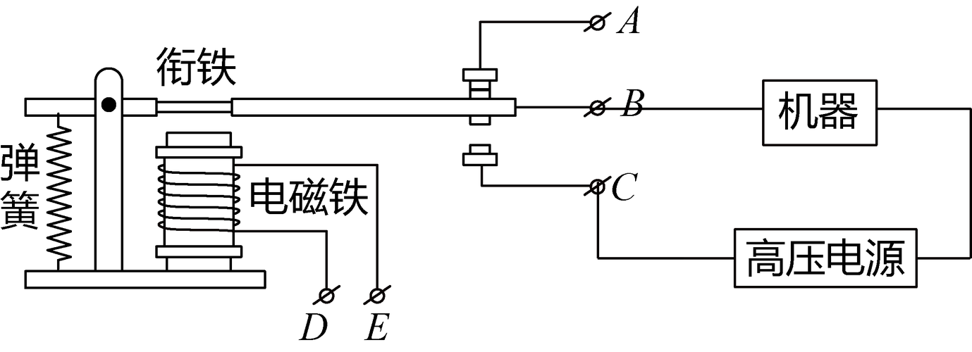 如图是电磁继电器的结构示意图,其工作电路由低压控制电路和高压工作