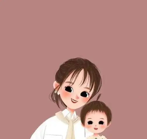 亲子卡通头像 一家子唯美卡通合体照片