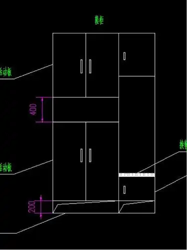 鞋柜画出来来的立面图,包括一些尺寸都标注出来了,喜欢这样的鞋柜设计