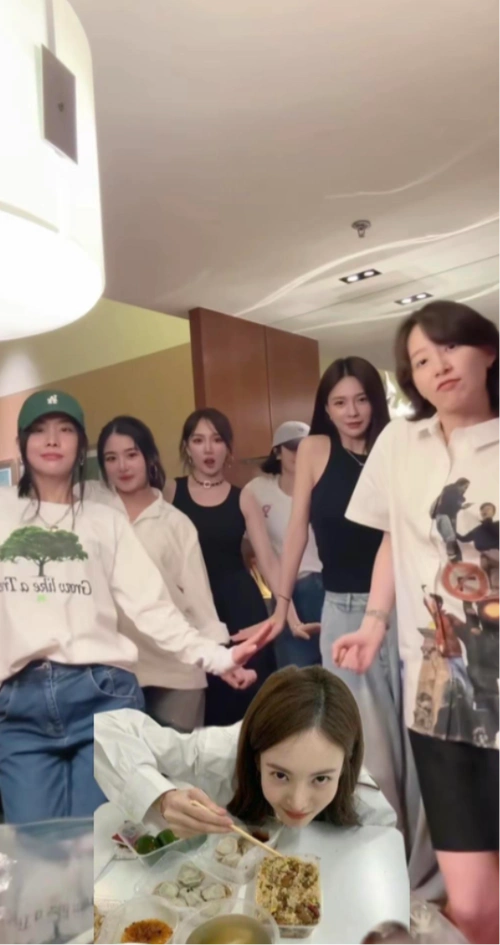 "大碗"姐妹再聚首,孟佳气质好,张含韵胖了,郁可唯镜头