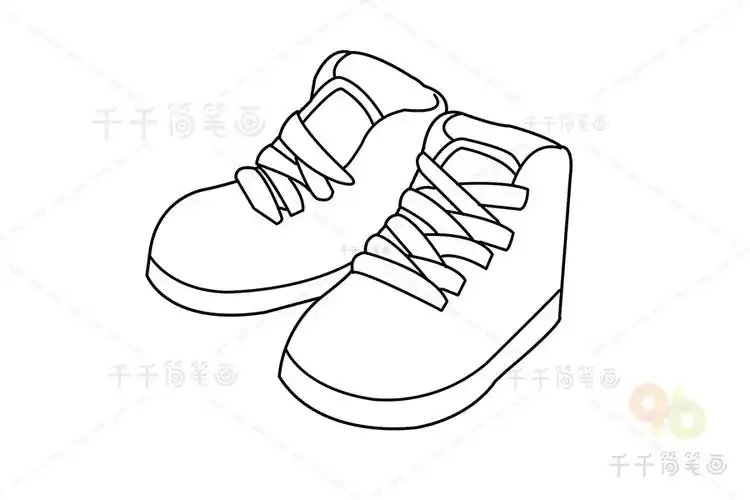 婴儿鞋简笔画图解_鞋子简笔画