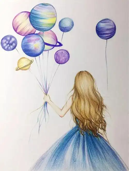 适合新手临摹的彩铅画|既简单又好看的彩铅画(附全套彩铅视频教程)