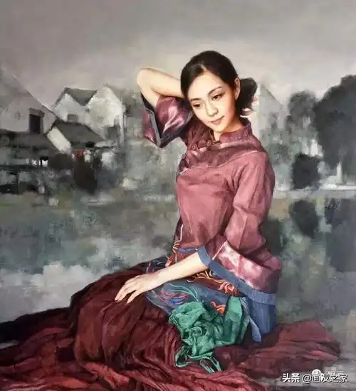 太美了,超凡脱俗的东方女性之美!张锦龙油画人物作品欣赏