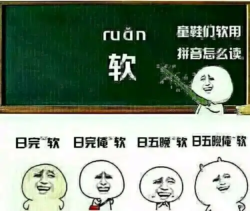 们软用拼音怎么读 - 你的傻逼气质与日俱增得让我吃惊 - 斗图表情包