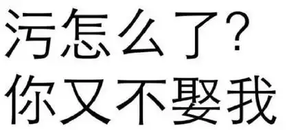 纯文字表情:污怎么了?你又不娶我