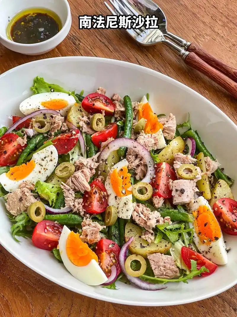 夏日轻食9193南法尼斯沙拉01.#图文掘金计划   十分钟 - 抖音