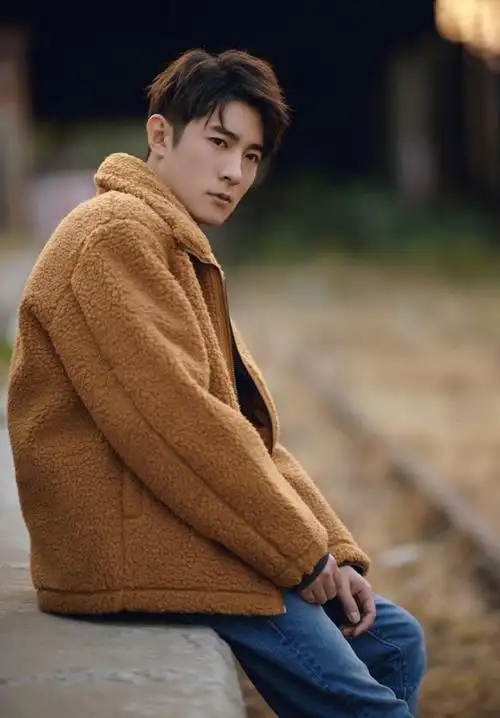 季肖冰温润帅气冬日写真图片