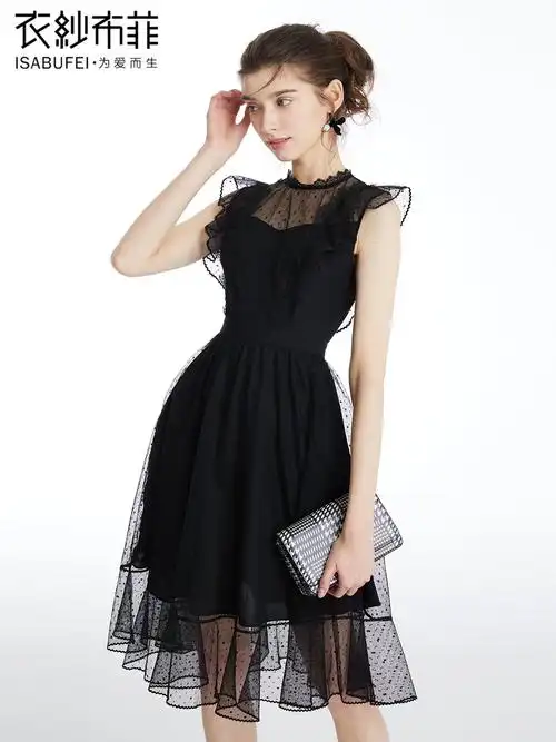 特价黑纱裙礼服