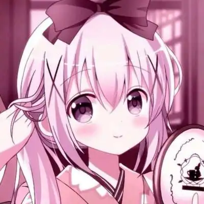 粉色少女系呆萌可爱卡哇伊的二次元动漫女生头像