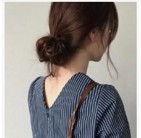 温柔低丸子头如何扎好看(2)_丸子头_西子美发网