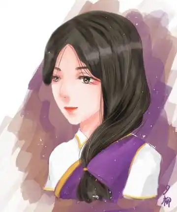 夕柳 #林月如#  头像练习