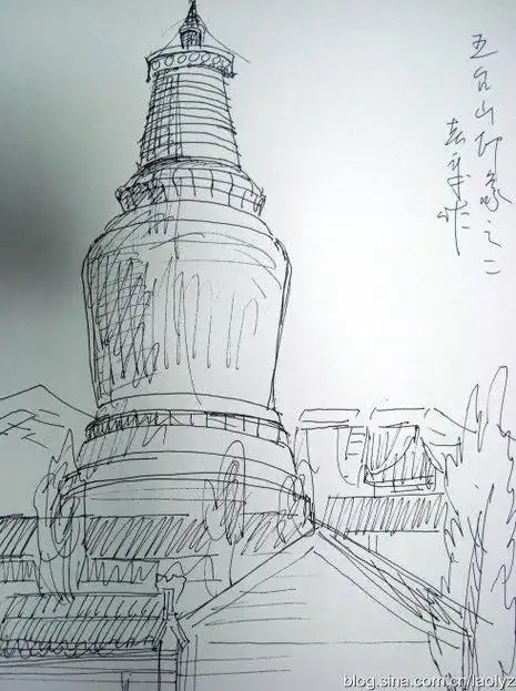 五台山简笔画步骤 简笔画图片大全-普车都