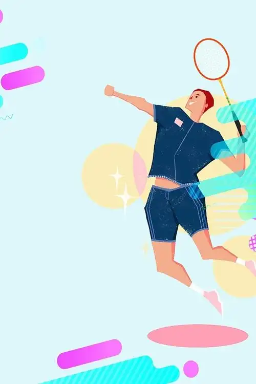 企业运动会 体育 全民运动 打羽毛球的人物 春季运动会 田径运动会