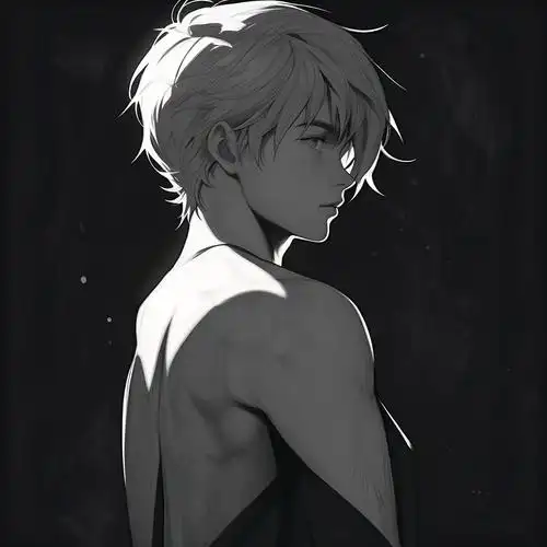 酷炫后背头像男