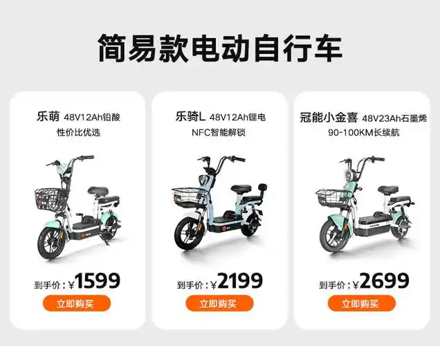 雅迪新款电动车小钢炮铅酸电池48v轻便电动自行车男女通用款