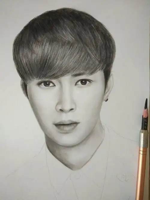 膜拜素描大神!霸气绵羊~~张艺兴