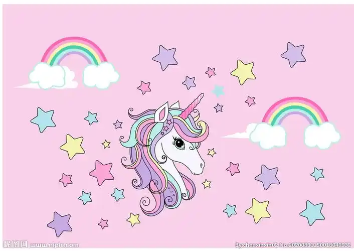 独角兽彩虹云朵图片