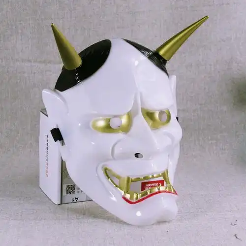 日本红白鬼首般若面具日本能剧天狗唐僧面具本武士面具