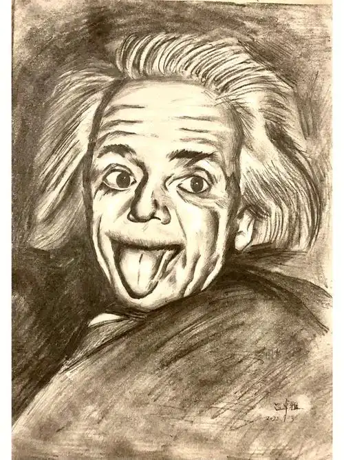 素描  #爱因斯坦  #日常  #我的日常  阿尔伯特·爱因斯坦 素