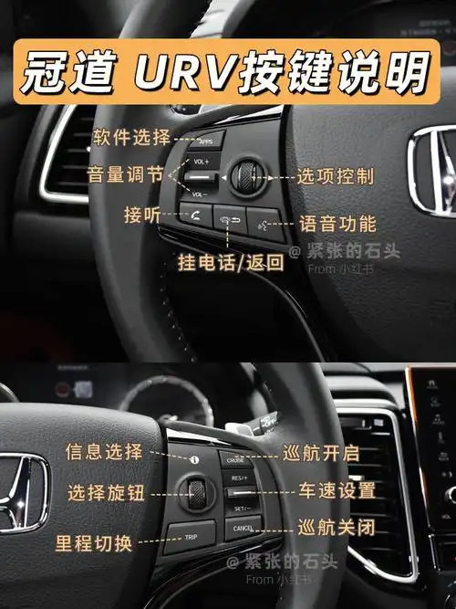 本田冠道urv车内按键详细介绍来啦76