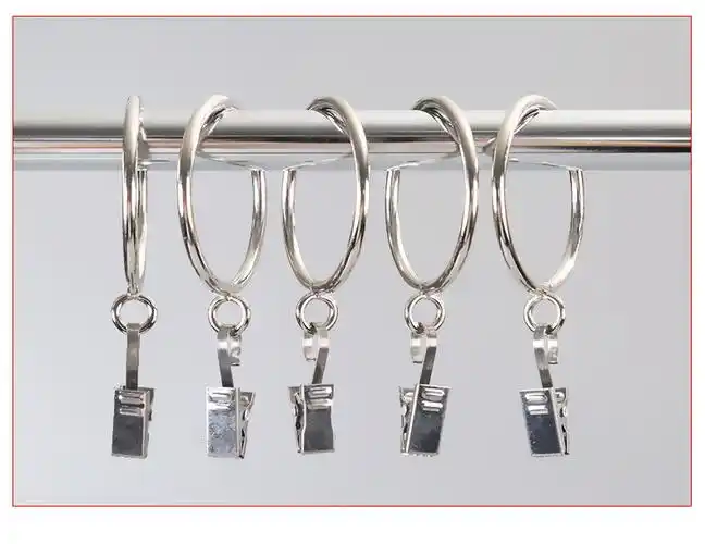 建华五金窗帘挂钩 窗帘配件不锈钢浴室夹子金属带齿夹定制加工