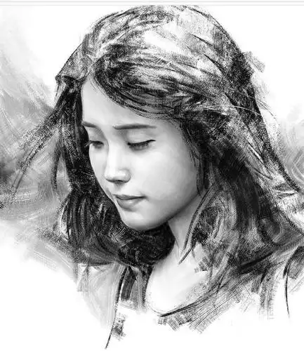 瑞士画家tiger punch人物肖像素描作品(图)