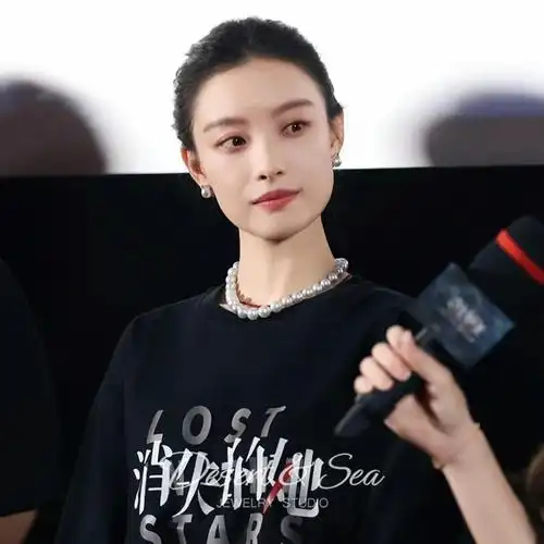 倪妮同款12-14mm大点位天然淡水无核珍珠项链高级颈链锁骨链诸暨