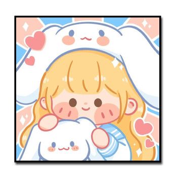 queenjoy 玉桂狗diy数字油画儿童可爱卡通画美乐蒂布丁库洛米手绘填色