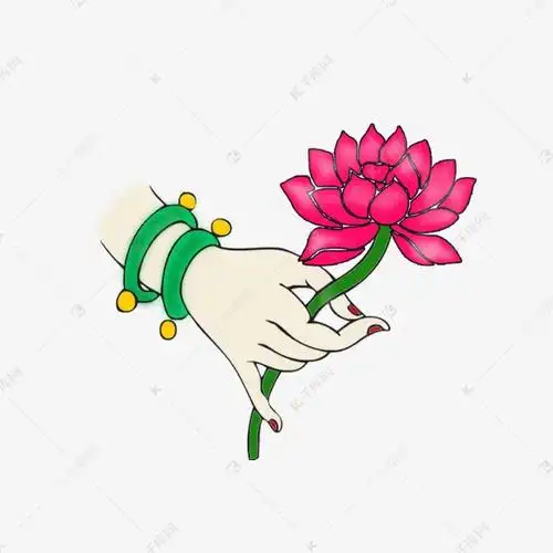 中元节之观音手执莲花