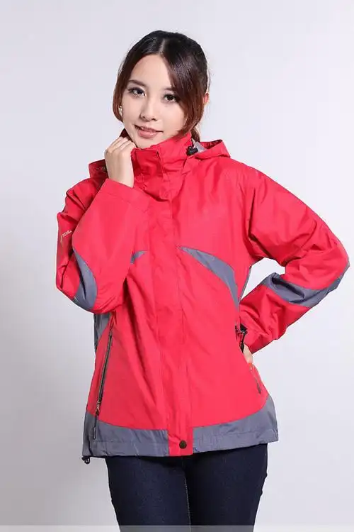 光板无标女款冲锋衣两件套二合一