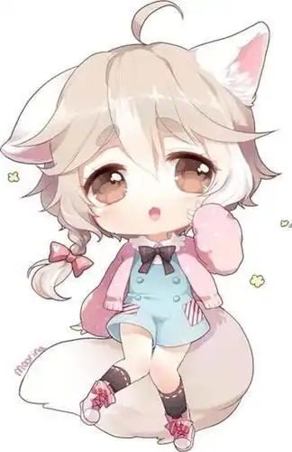 猫耳少女简笔画 第1页坐着的猫耳q版动漫人物线稿手绘教程《q版漫画