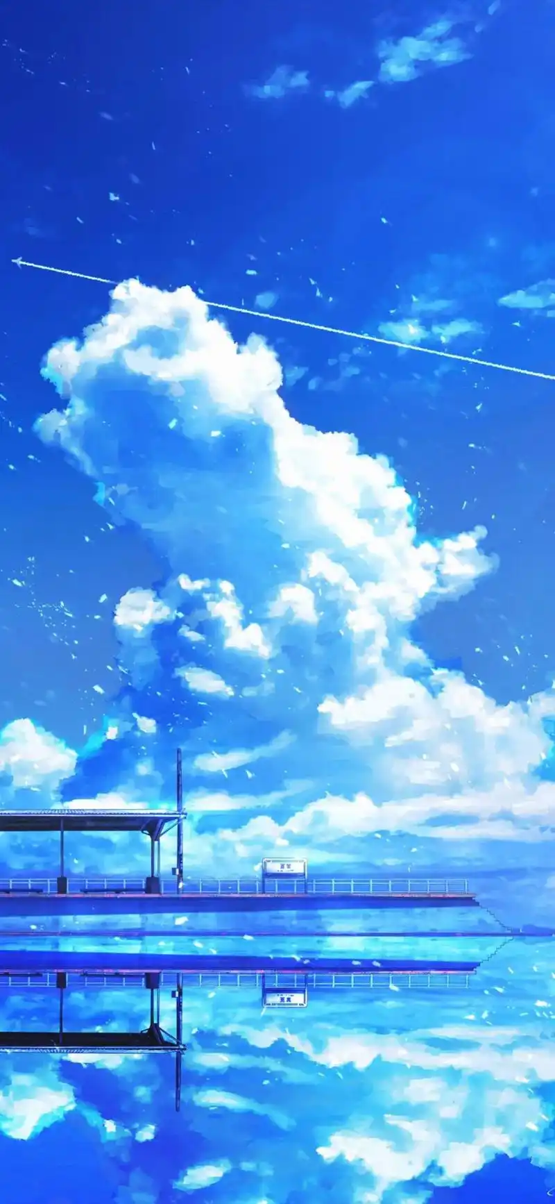 蓝色天空动漫风景壁纸