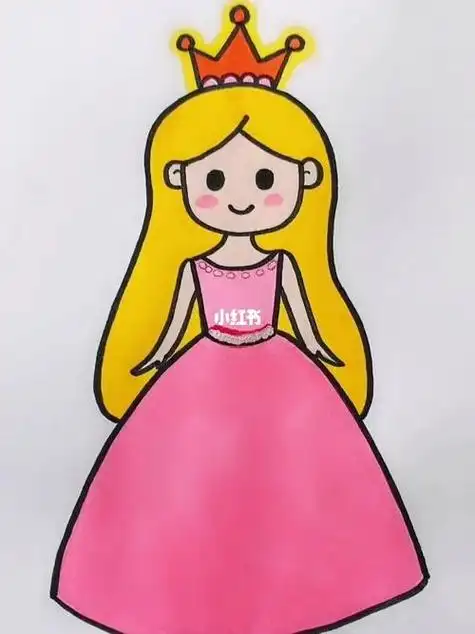 小公主简笔画小动物彩色步骤漂亮