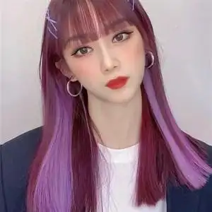 假发挑染色条彩色漂染长发网红渐变色一缕一条隐形接发片女假发片