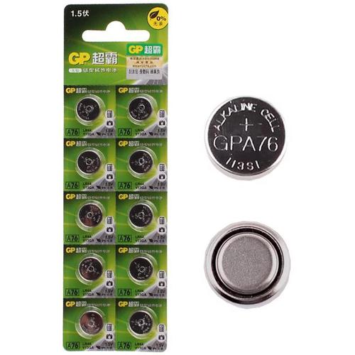ygp超霸a76 lr44 纽扣电池1.5v ag13 gpa76 游标卡尺用 10粒