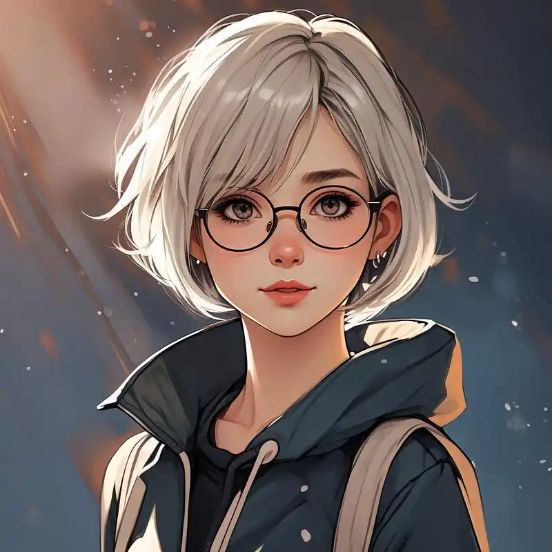 短发女孩戴眼镜头像97996900 短发女孩戴眼镜,俏皮又可爱