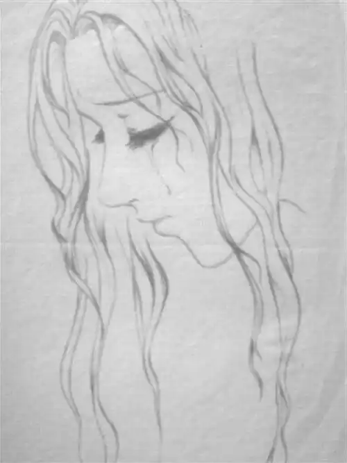 女孩侧脸简笔画图片-侧脸怎么画简笔画图片美女侧面简笔画图片人低头