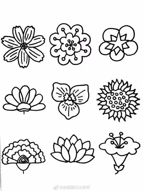 小花朵简笔画小花朵简笔画彩色