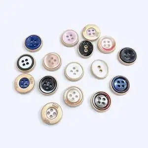 四眼纽扣金属珠光扣子树脂衬衫衬衣男女上衣百搭衣服小号圆形装饰