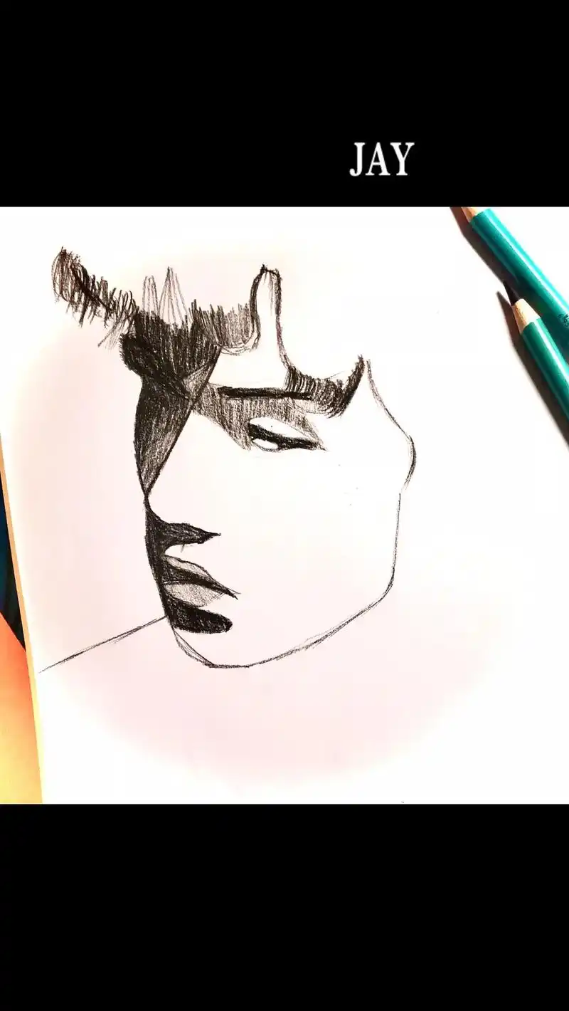 周杰伦#绘画#素描#jay周杰伦 三个小时  结果 - 抖音