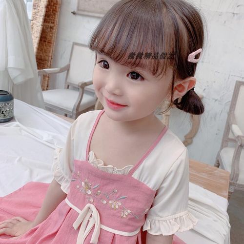 3d空气刘海假发女童网红假发刘海女自然儿童逼真发宝宝假发刘海片