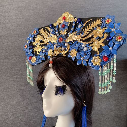 头饰甄嬛华妃旗头发饰古装清朝娘娘妃子发冠发饰