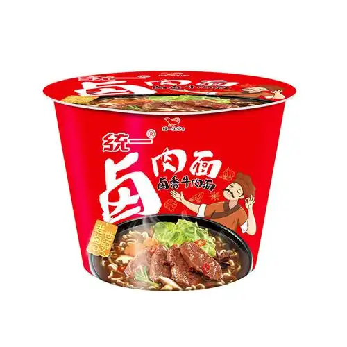 统一qxty方便面来一桶卤肉面卤香牛肉味12桶国美超市甄选