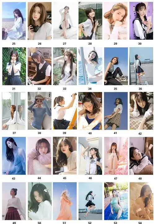 卡贴饭卡美女清纯校花女生性感写真定制磨砂校园卡学生片贴清美女24款