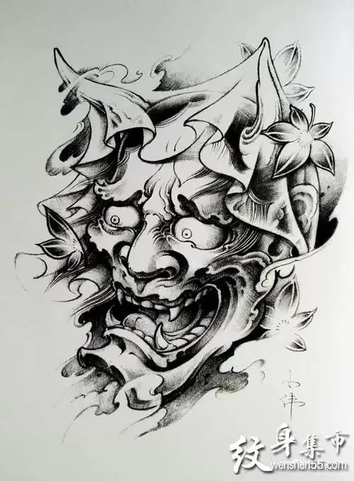 般若纹身般若纹身手稿般若纹身手稿图案