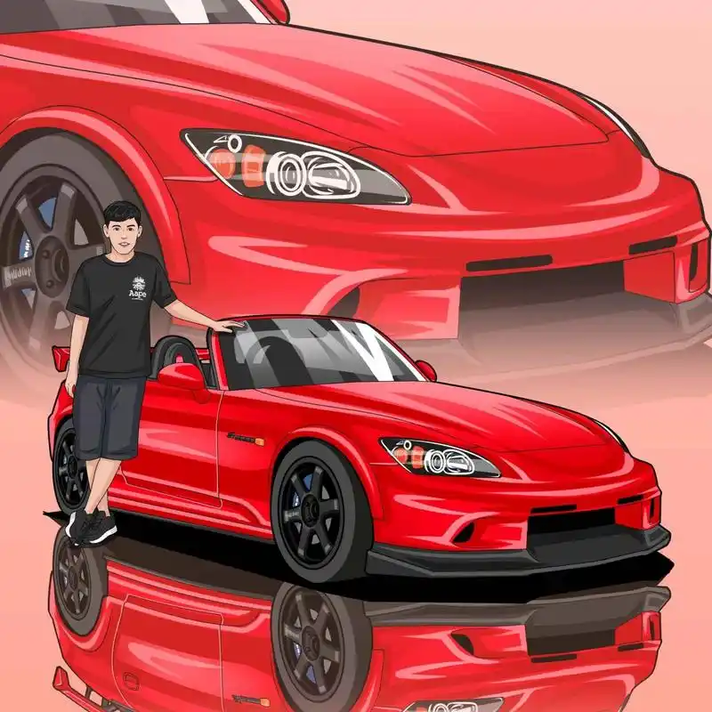 手绘改装车头像——jdm才是最终归宿 jdm玩外观,gdm玩性能,是不是这样