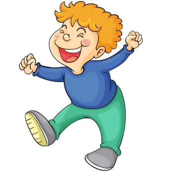 开心卡通人物男孩