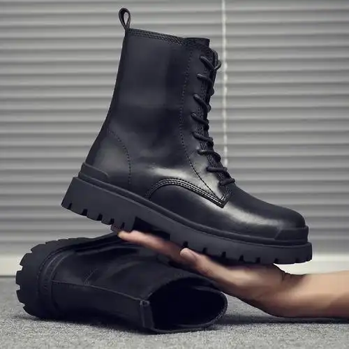 凡凯伦2020新款男士马丁靴英伦高帮男鞋情侣款工装沙漠短靴中帮潮靴子