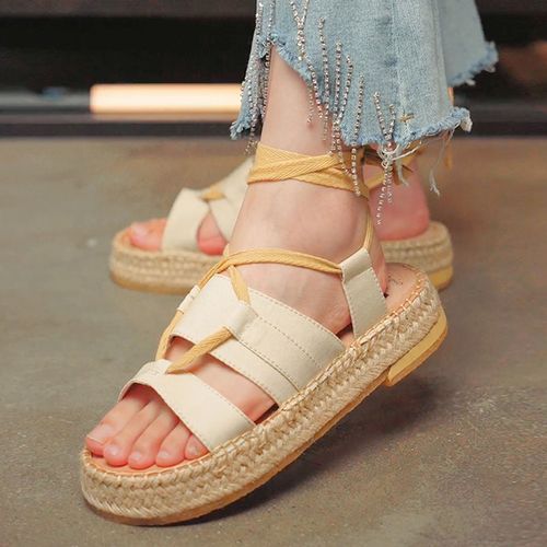 j&m快乐玛丽罗马凉鞋女厚底透气超软露趾沙滩凉鞋轻便凉鞋05271w