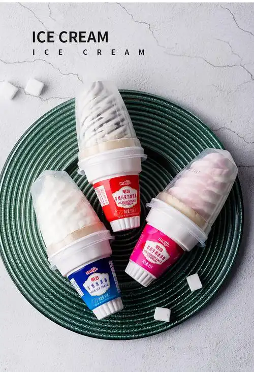 恬女神meiji牛奶巧克力雪糕冰淇淋草莓牛奶冰激凌魔术松脆筒牛奶